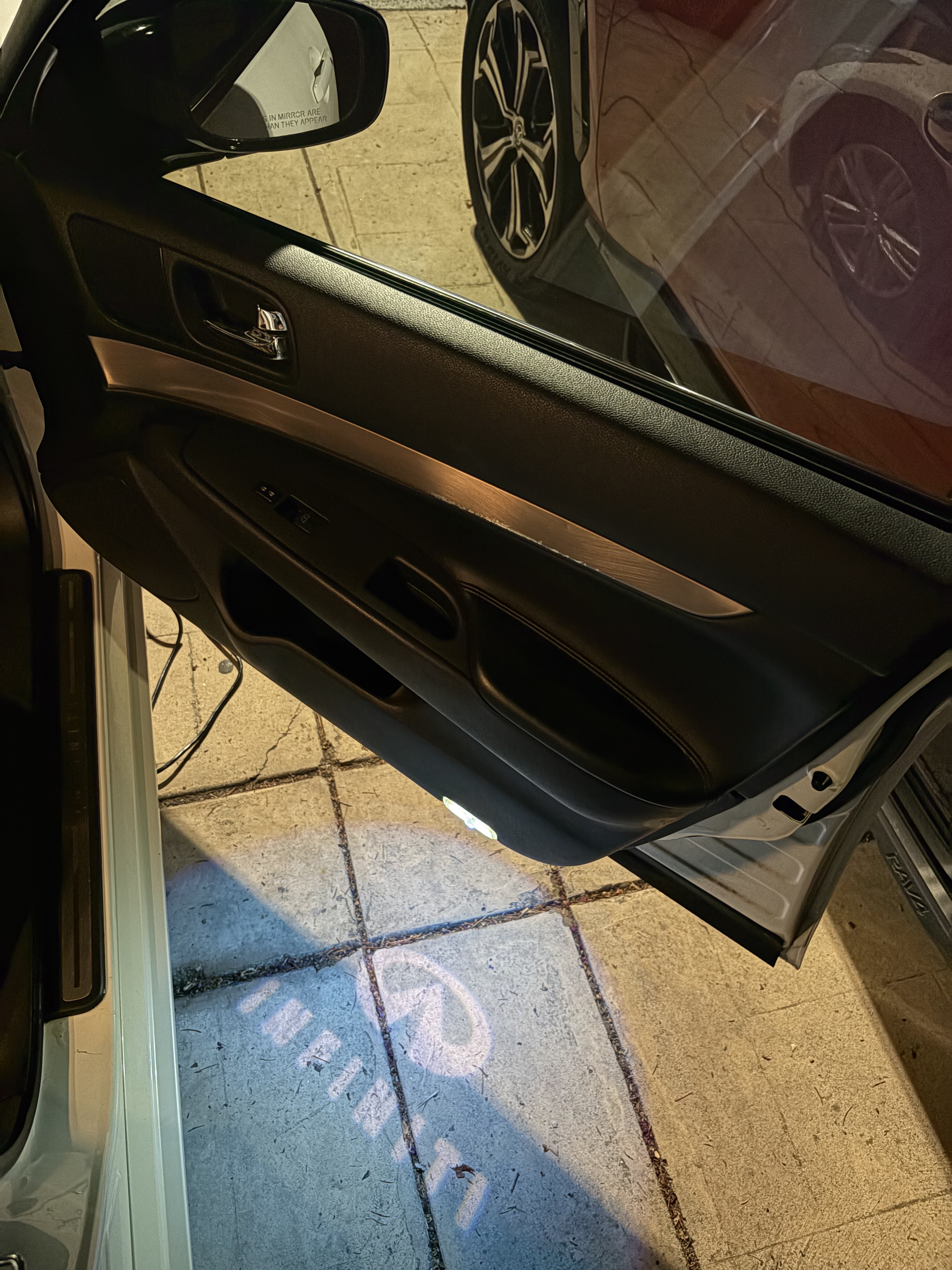Gleaming clean interior door jamb detail
